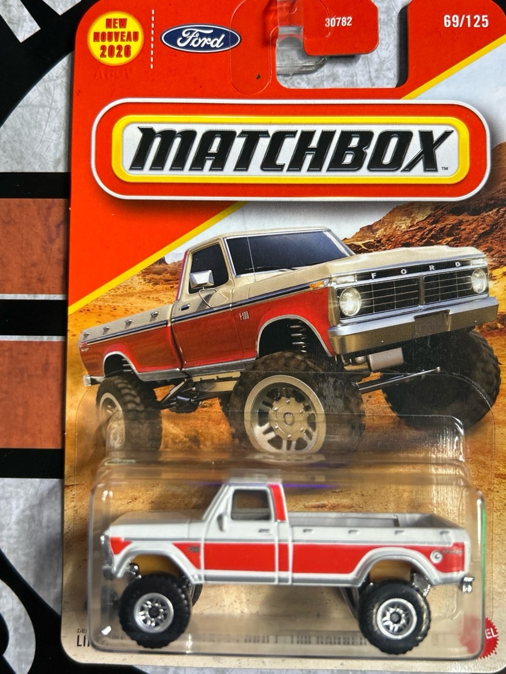 Matchbox Ford Raised Pickup Truck - White & Really Nice Card